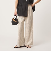BREEZE LINEN ブリーズリネン ワイド パンツ オフホワイト ドット