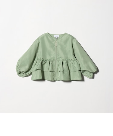 フリル ギャザーブルゾン / キッズ  100cm-160cm 撥水 UVカット 遮熱