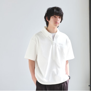 【別注】＜Marmot＞ハーフジップ 半袖 シャツ -はっ水-