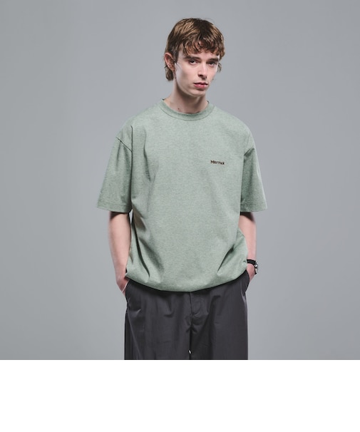 【別注】＜Marmot＞ドローイング 半袖 Tシャツ カットソー -吸水・速乾・UVカット-