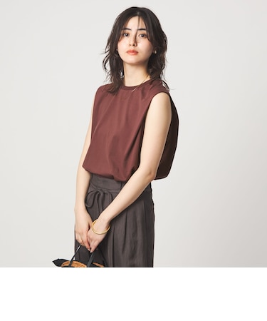 ショルダータック ノースリーブ プルオーバー カットソー