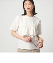 【WEB限定】＜at ease＞フリル カットソー 接触冷感 UVカット 遮熱