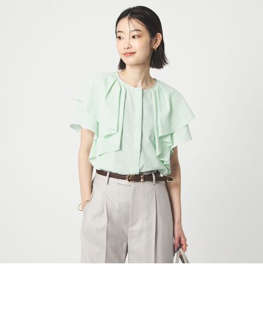 Breeze Cool  ラッフル ブラウス マシンウォッシャブル 吸水速乾 通気性 UVカット