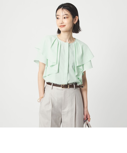 Breeze Cool  ラッフル ブラウス マシンウォッシャブル 吸水速乾 通気性 UVカット