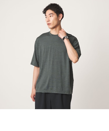FINE BASIC ボーダー Super100’s ウール 半袖 Tシャツ