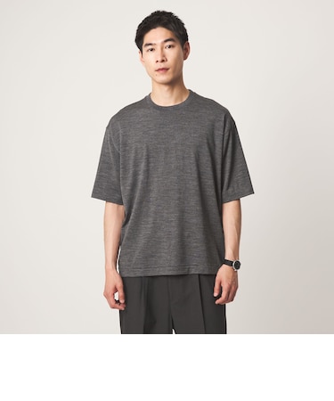 FINE BASIC ハシゴ Super100’s ウール 半袖 Tシャツ