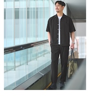 【WEB限定】JUST fit トロピカル セットアップ シャツ＆スラックス -2WAYストレッチ-