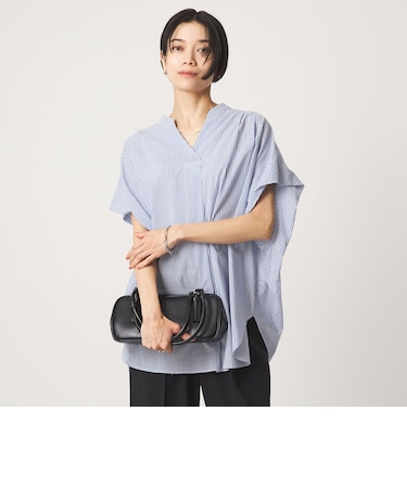 ［size SHORTあり］ショルダー タック スキッパー ブラウス