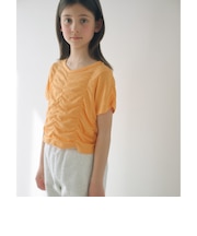 【WEB限定】シャーリング Tシャツ / キッズ 100cm-160cm