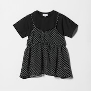 ドット シフォン キャミソール Tシャツ セット / キッズ 100cm-130cm