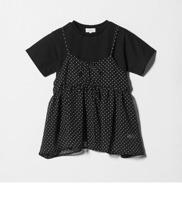 ドット シフォン キャミソール Tシャツ セット / キッズ 100cm-130cm