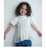 ドット シフォン キャミソール Tシャツ セット / キッズ 100cm-130cm