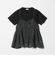 ドット シフォン キャミソール Tシャツ セット / キッズ 140cm-160cm