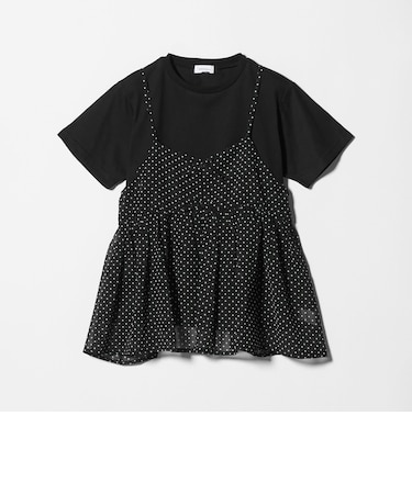 ドット シフォン キャミソール Tシャツ セット / キッズ 140cm-160cm