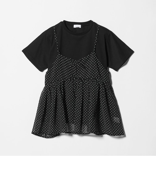 ドット シフォン キャミソール Tシャツ セット / キッズ 140cm-160cm
