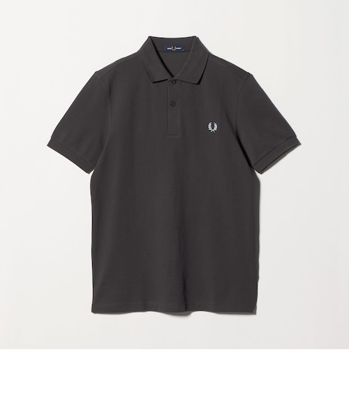 FRED PERRY 半袖メッシュオーバーレイポロシャツ グレー/ブラック FRED PERRY＞ フレッドペリー シャツ 半袖 ポロシャツ｜グリーン