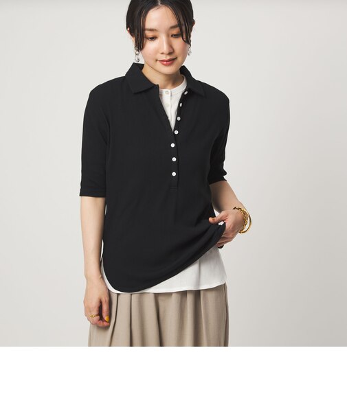 【WEB限定】＜at ease＞シアーテレコ エリツキ カットソー