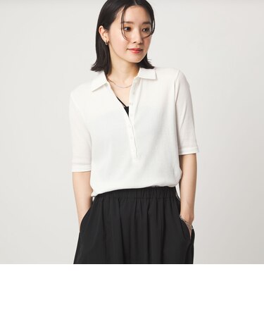 【WEB限定】＜at ease＞シアーテレコ エリツキ カットソー
