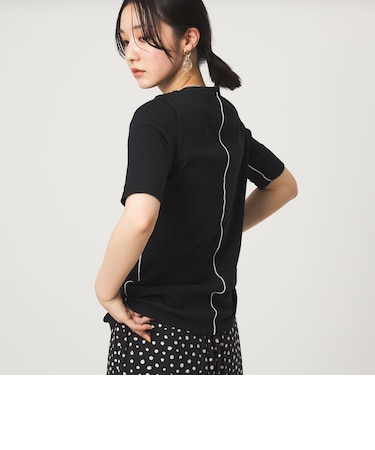 【WEB限定】＜at ease＞シアーテレコ バイカラー カットソー