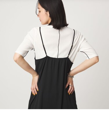 【WEB限定】＜at ease＞シアーテレコ バイカラー カットソー