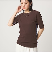 【WEB限定】<at ease>シアーテレコ バイカラー カットソー