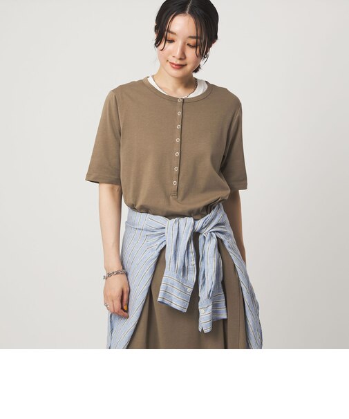 【WEB限定】＜at ease＞ヘンリーネック カットソー ワンピース