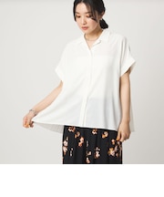 【WEB限定】＜at ease＞バック プリーツ ブラウス UVカット 通気性