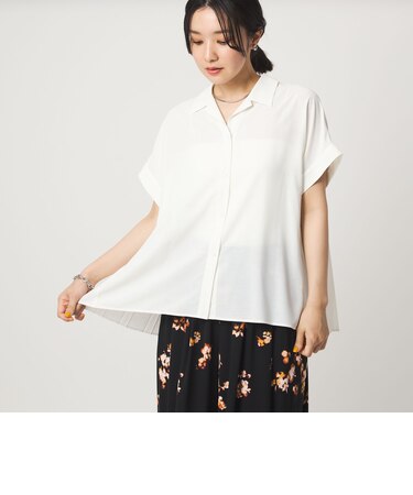 【WEB限定】＜at ease＞バック プリーツ ブラウス UVカット 通気性