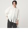 【WEB限定】＜at ease＞ノーカラー ギャザー ブラウス UVカット 通気性
