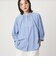 【WEB限定】＜at ease＞ノーカラー ギャザー ブラウス UVカット 通気性