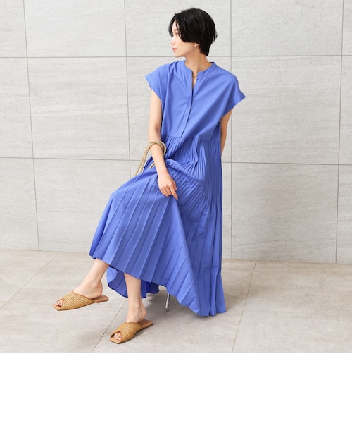 size SHORT/TALLあり］ワッシャー プリーツ ショートスリーブ