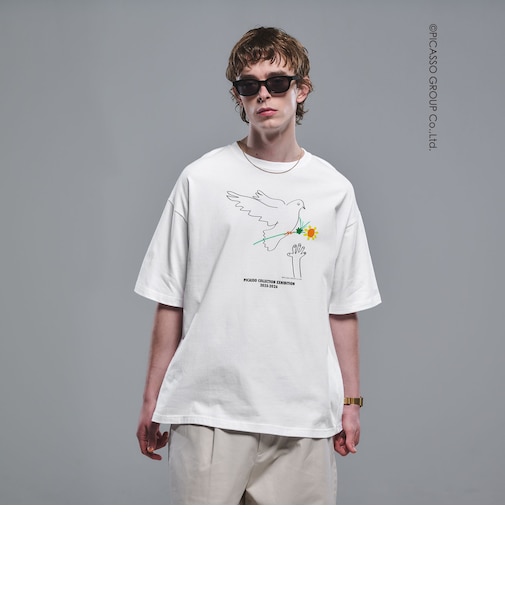 【別注】＜PABLO PICASSO＞インスパイアアート プリント 半袖 Tシャツ カットソー