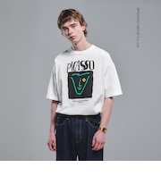 【別注】<PABLO PICASSO>インスパイアアート プリント 半袖 Tシャツ カットソー