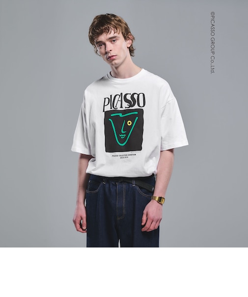 【別注】<PABLO PICASSO>インスパイアアート プリント 半袖 Tシャツ カットソー
