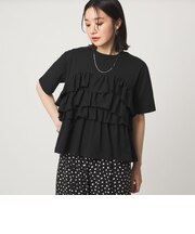 【WEB限定】＜at ease＞フロント フリル ショートスリーブ カットソー