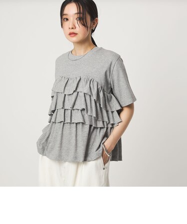 【WEB限定】＜at ease＞フロント フリル ショートスリーブ カットソー
