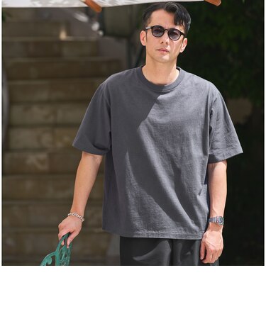 オーバーダイ クルーネック 半袖 Tシャツ カットソー