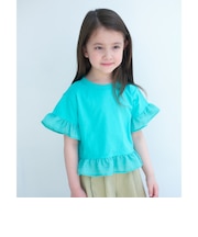チェック フリル Tシャツ / キッズ 100cm-130cm