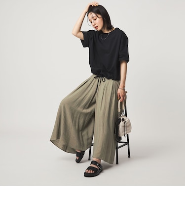 【WEB限定】＜at ease＞ボイル キュロット パンツ
