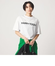 ヘムギャザー ロゴ Tシャツ