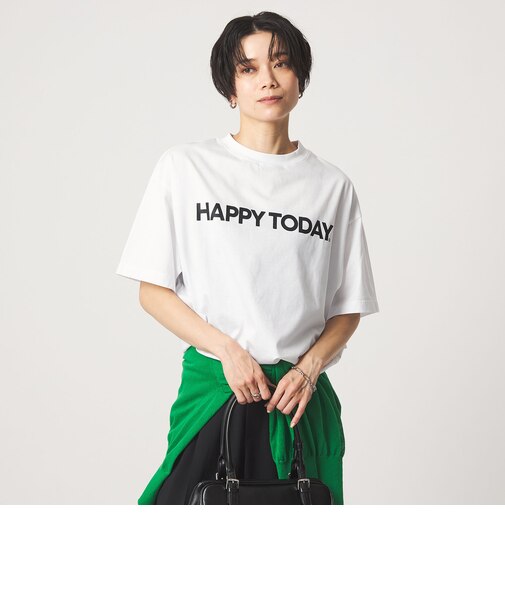 ヘムギャザー ロゴ Tシャツ