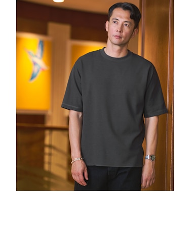 Somarti ワッフル クルーネック 半袖 Tシャツ -遮熱・UVカット・吸水速乾-