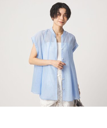 ラミーライク マチフレア ショートスリーブ ブラウス 通気性