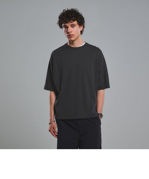 ドルマンスリーブ クルーネック 半袖Tシャツ -UVカット・接触冷感・遮熱-
