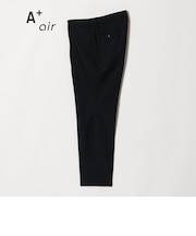 A+ air ポリエステル ミニ チェック 1プリーツ スラックス