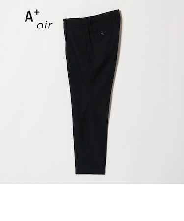 A+ air ポリエステル ミニ チェック 1プリーツ スラックス