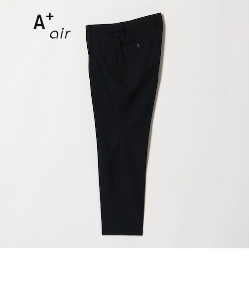 A+ air ポリエステル ミニ チェック 1プリーツ スラックス