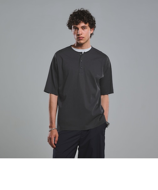 クリア MVS ヘンリーネック 半袖 Tシャツ