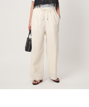 BREEZE LINEN ブリーズリネン ワイド パンツ オフホワイト 2