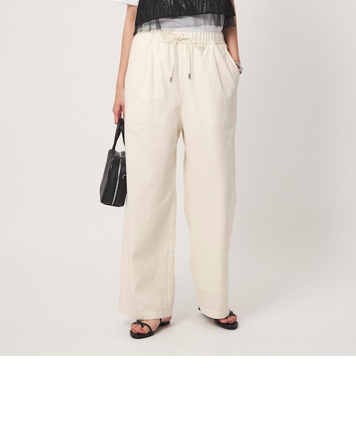 BREEZE LINEN ブリーズリネン ワイド パンツ オフホワイト 2